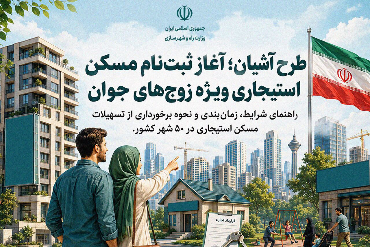 اطلاع نگاشت طرح آشیان آغاز ثبت نام مسکن استیجاری ویژه زوج‌های جوان